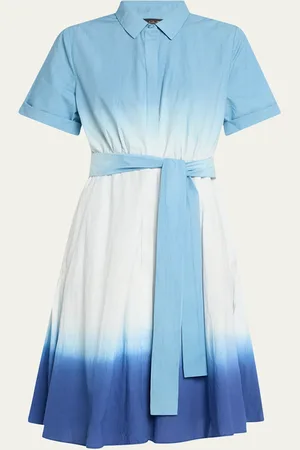 Kobi Halperin Jana Ombre Tie-Waist Shirtdress