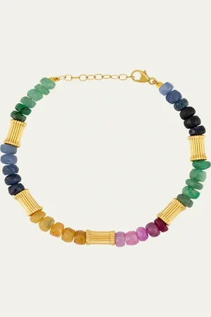 JIA JIA Jumbo Sapphire and Gold Beaded Bracelet