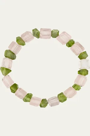 JIA JIA Gaia Rose Quartz & Peridot Stretch Bracelet