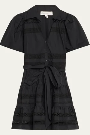 Cara Cara Mardi Embroidered Short-Sleeve Mini Dress