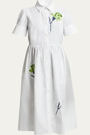 Erdem Floral Embroidered Midi Shirtdress