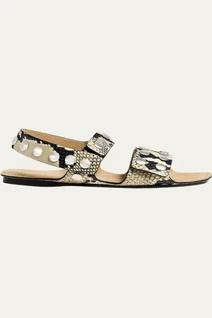 Khaite Boden Studded Leather Flat Sandals