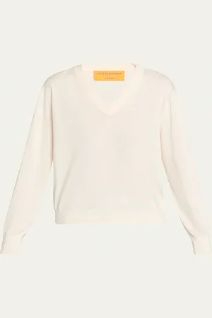 Guest In Residence The V Silk-Linen Sweater