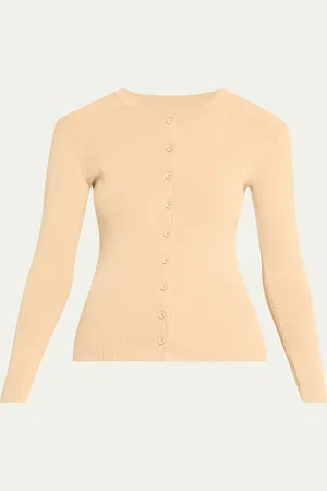 AEXAE Fine Knit Ribbed Cardigan