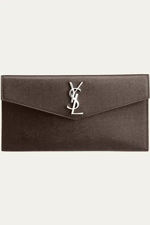 Saint Laurent Uptown YSL Pouch in Grained Leather