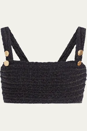 PATBO Crinkle Lurex Bralette Bikini Top