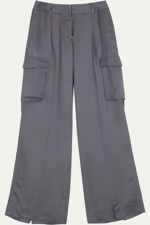 Tonywack Loose-Fit Satin Cargo Pants