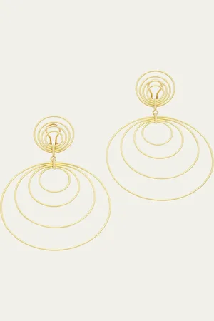 Buccellati Waikiki 18K Yellow Circle Drop Earrings