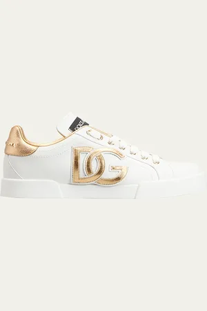 Dolce & Gabbana Bicolor Low-Top Leather Sneakers