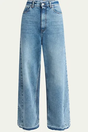 Stella McCartney Two Tonal Paneled Wide Leg Jeans