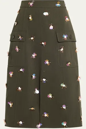 ULLA JOHNSON Rhodes Sequined Midi Skirt