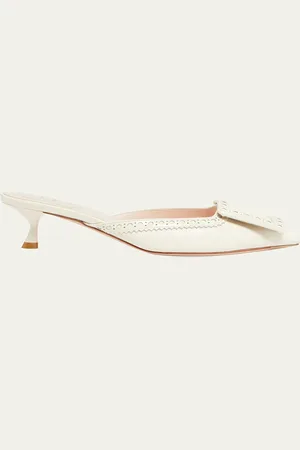 Roger Vivier I Love Vivier Perforated Leather Mule Pumps