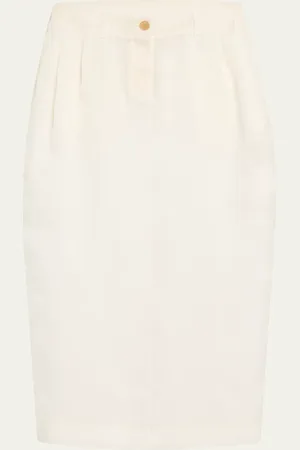 Khaite Lucian Long Pleated Silk Skirt