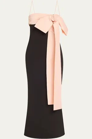 Bernadette Bow Strapless Colum Gown