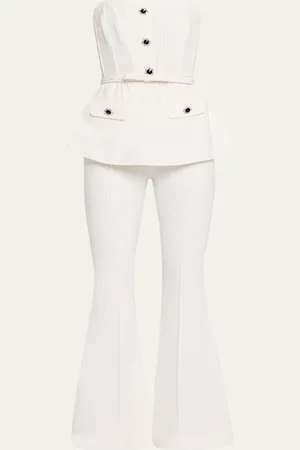 Self-Portrait Stretch Crepe Jumpsuit