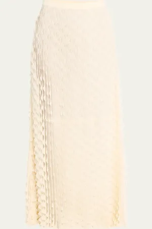 ULLA JOHNSON Willa Scalloped Ruffle Maxi Skirt