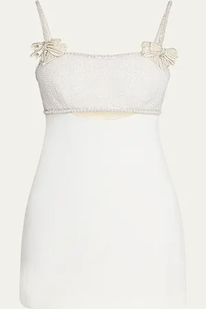 Self-Portrait Embellished Bow Mini Dress