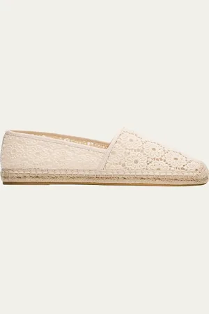 Stuart Weitzman Bareitall Cotton Espadrille Loafers