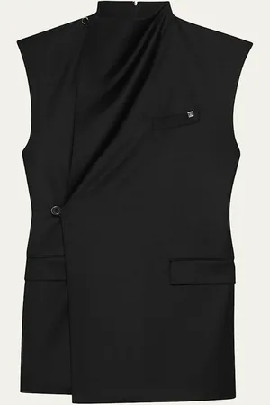 Helmut Lang Sleeveless Cowl-Neck Blazer Dress