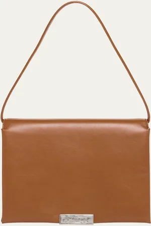 Jil Sander Carnet Medium Flap Calfskin Shoulder Bag