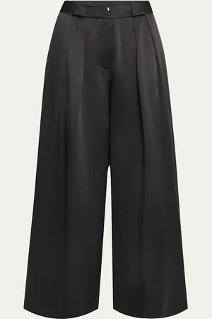 AEXAE Wide-Leg Silk Trousers