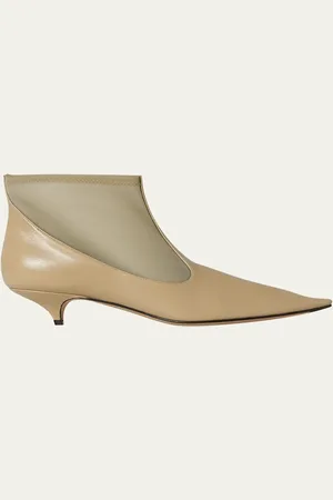 The Row Pointed Mesh Kitten-Heel Booties