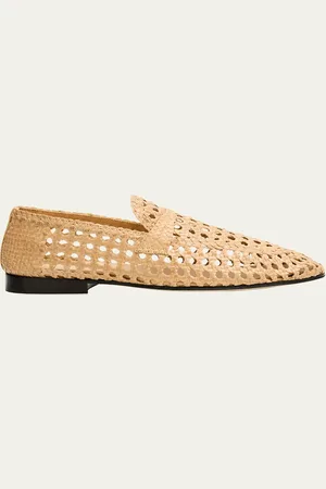 Loro Piana Woven Leather Slip-On Loafers