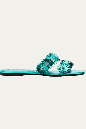 Loewe Petal Flower Crystal Sandals