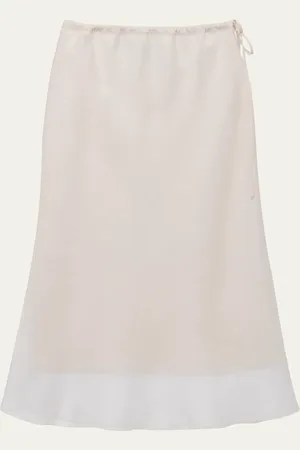 DUNST Layered Midi Slip Skirt