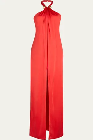 Retrofete Becs Satin Halter Gown