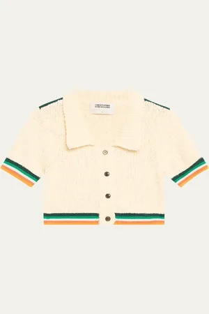 Christopher John Rogers Cropped Boucle Polo