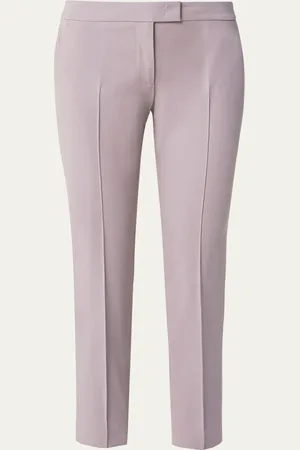 AKRIS Frankie Straight-Leg Cotton-Stretch Cropped Pants