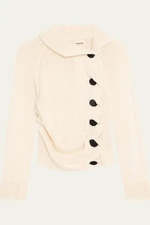 Khaite Lorrai Silk Knit Cardigan