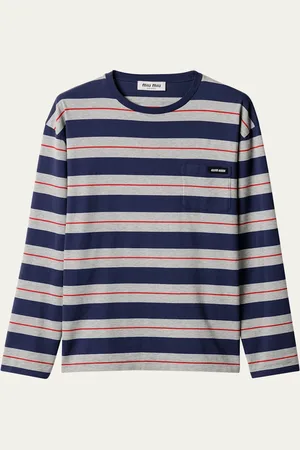 Miu Miu Stripe Oversized T-Shirt