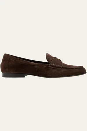 VERONICA BEARD Suede Coin Penny Loafers