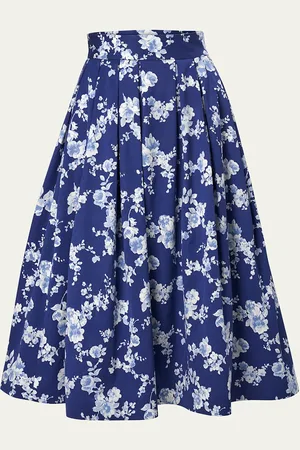 Carolina Herrera Floral Full Midi Skirt