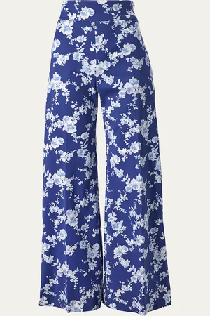 Carolina Herrera Floral Wide Leg Pants