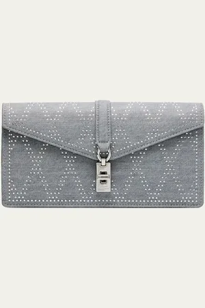 Stuart Weitzman Milan Envelope Crystal Clutch Bag