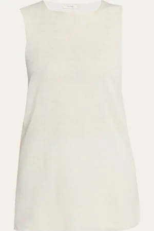 The Row Jaylen Linen Sleeveless Tunic Top