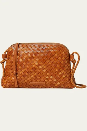 Loeffler Randall Mallory Zip Woven Leather Crossbody Bag