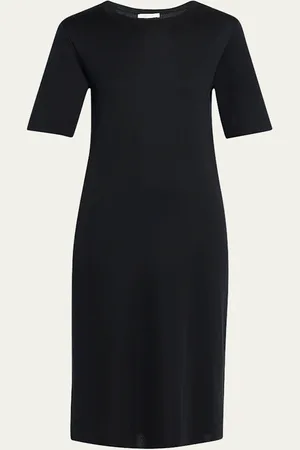 The Row Jorgina Short-Sleeve Silk T-Shirt Dress