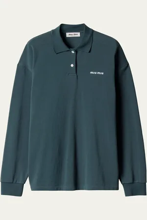Miu Miu Oversized Pique Polo Shirt