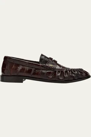 Saint Laurent Le Leather YSL Penny Loafers