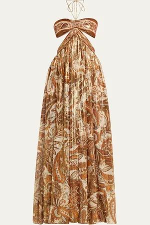 Retrofete Kimmy Halter Cut-Out Gown