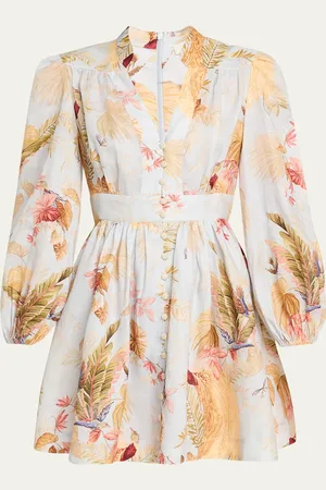 ZIMMERMANN Ascension Plunge Mini Dress