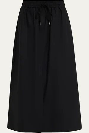 STUDIO NICHOLSON Oates Drawstring Midi Skirt with Pockets