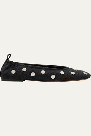 3.1 Phillip Lim Studded Denim Ballerina Flats