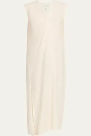 STUDIO NICHOLSON Lise Sleeveless Asymmetric Midi Dress