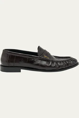 Saint Laurent Le Leather YSL Penny Loafers