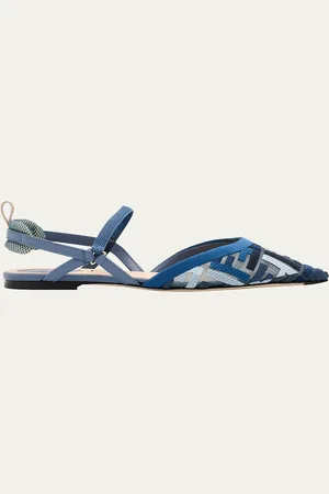 Fendi Colibri Multi FF Sporty Slingback Flats